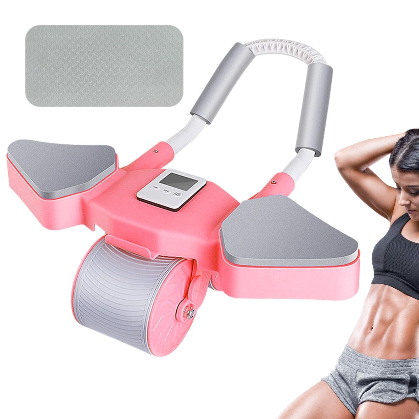 Rullo addominale con supporto per gomiti, rullo per addominali con supporto per le braccia, ruota per fitness e allenamento addominali, ruota per esercizi addominali con supporto, presa comoda