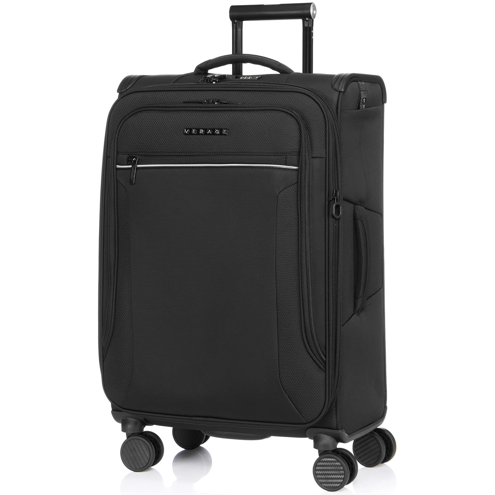 Toledo Softside Expandable Spinner Wheel Luggage, Black, Checked-Medium 24-Inch, Softside Expandable Spinner Wheel Luggage