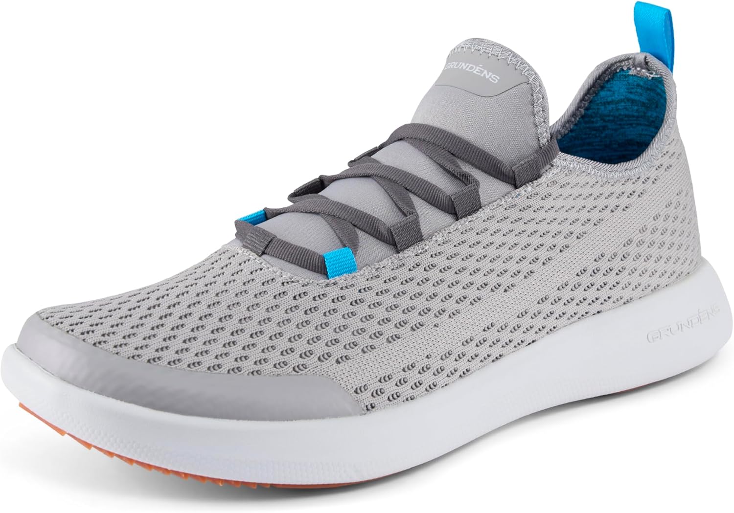 Grunden’s Men’s CrossCurrent Boat Shoe - Lightweight Quick Dry Water Shoes, Barefoot Wear with Slip On/Off Mesh Tongue