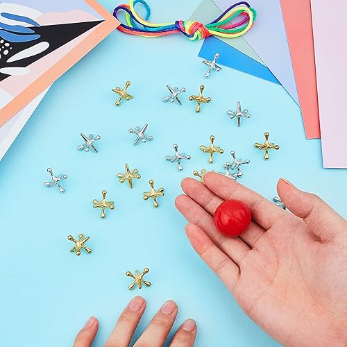 Miniatura 3 de Gejoy Juego de 4 juguetes de metal vintage y juguetes de pelota, juego retro de Jax, juegos de mesa clásicos de Navidad, incluye 40 gatos metálicos