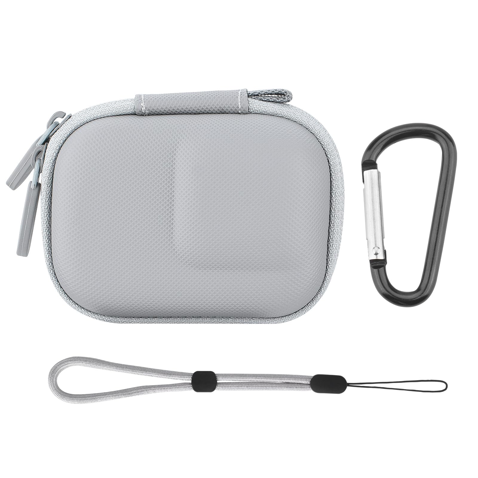 Storage Bag for DJI Action 5 Pro 4/3, Mini Hard Case, PU Travel Handbag for GoPro 9/10/11/12/13 Camera Accessories (Gray)