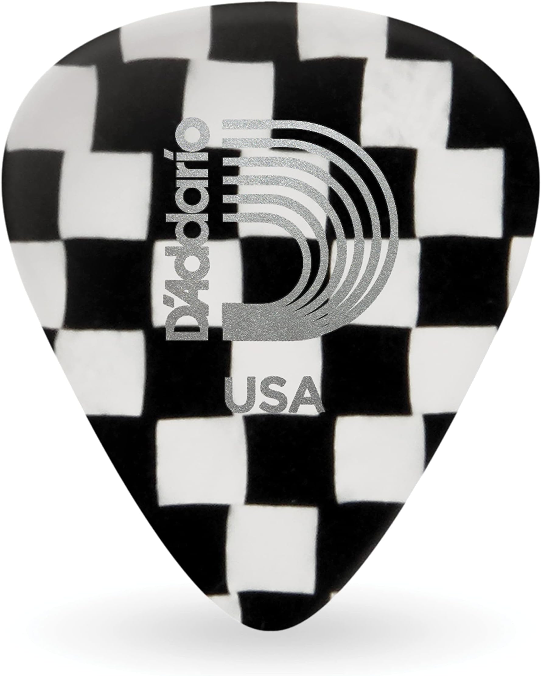 D'Addario Checkerboard Celluloid Guitar Picks, Heavy, 100 Pack