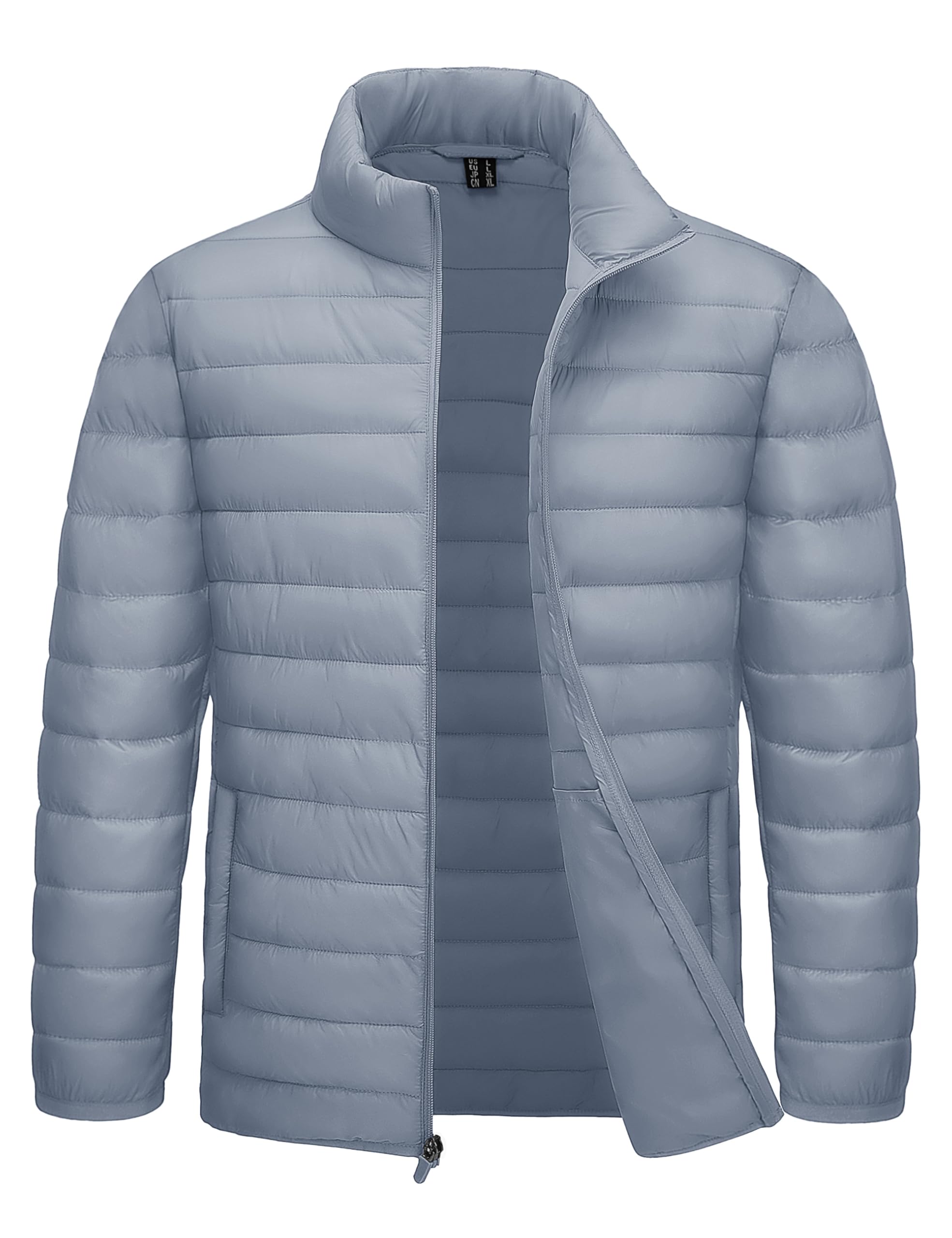 TACVASEN Mens Lightweight Puffer Jacket Winter Quilted Puffy Jackets Warm Water-Resistant Windproof Insulated Coats