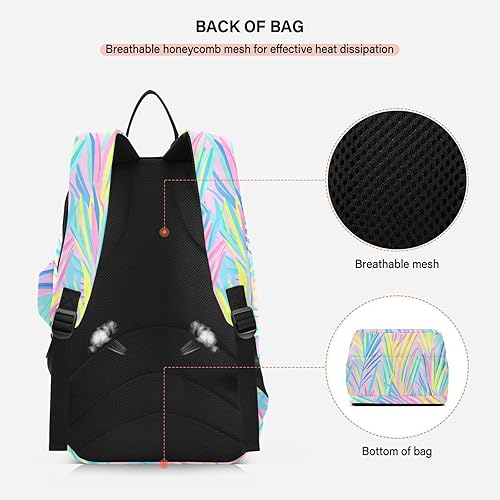 Miniatura 4 de Mochila de tenis para adultos, grande, resistente, plantas tropicales, simple, 2 raquetas, bolsa de tenis acolchada, bolsa de gimnasio para hombres