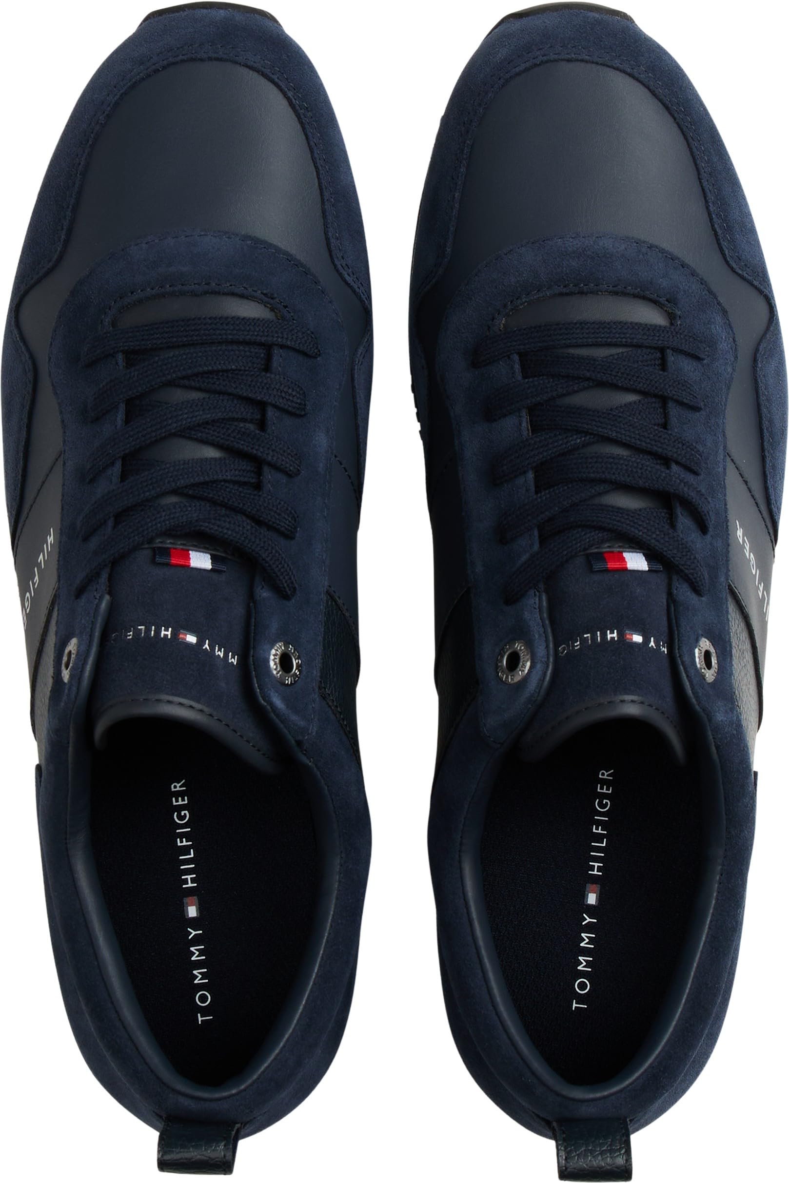 Tommy Hilfiger Iconic Leather Suede Mix Runner - Adidasy Mężczyźni