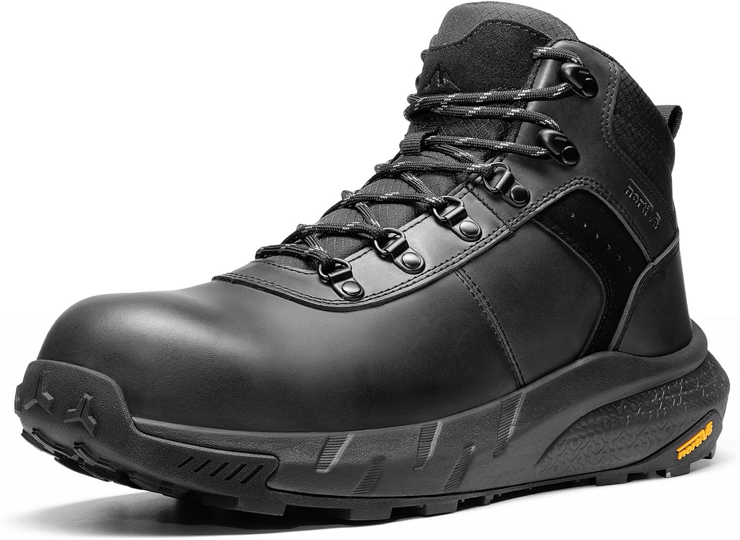 NORTIV 8 Composite Toe Boots for Men Work Boots Anti-Fatigue Waterproof Lightweight Non-Slip ASTM F2412-24 for Warehouse Construction DriftShield-nano