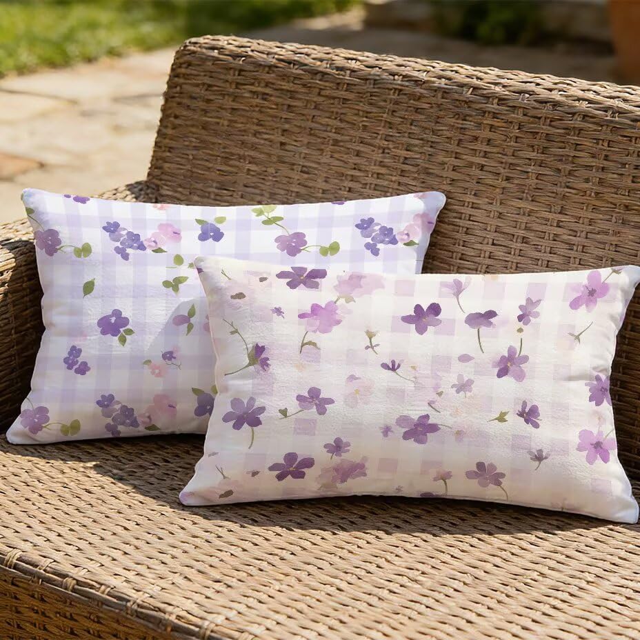 Housses de coussin déco floral résistant aux UV et à l'eau