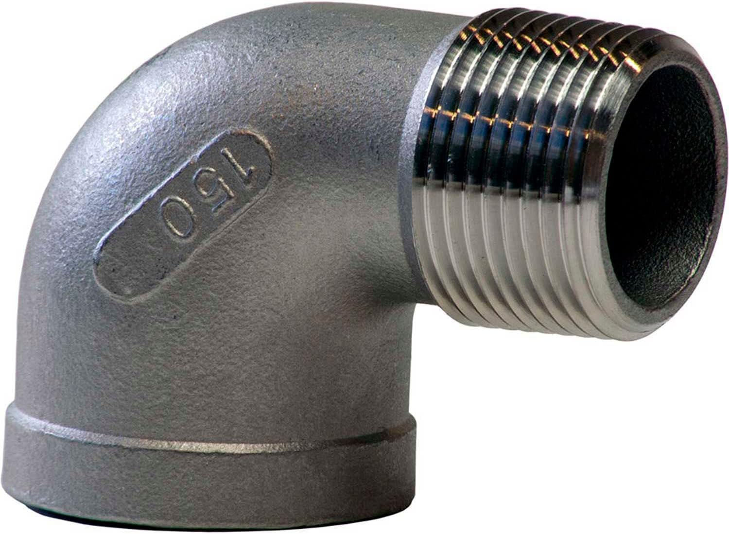 KINGDOM 1-1/4 304 Stainless Steel 90 Degree Street Elbow, MNPT X FNPT