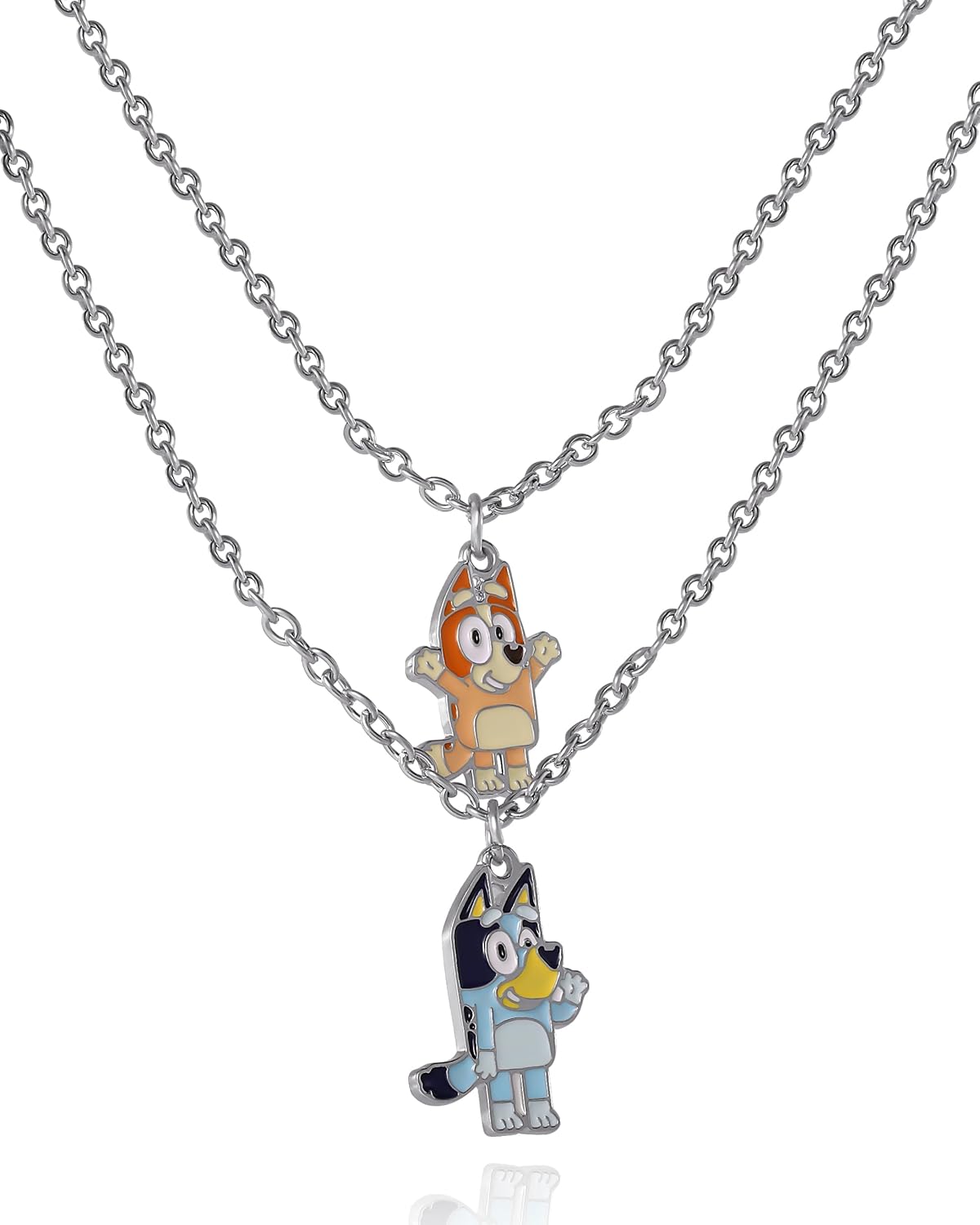 Bluey Bingo Necklaces for Girls Official License, 16" / 17"+3" Layered Necklace