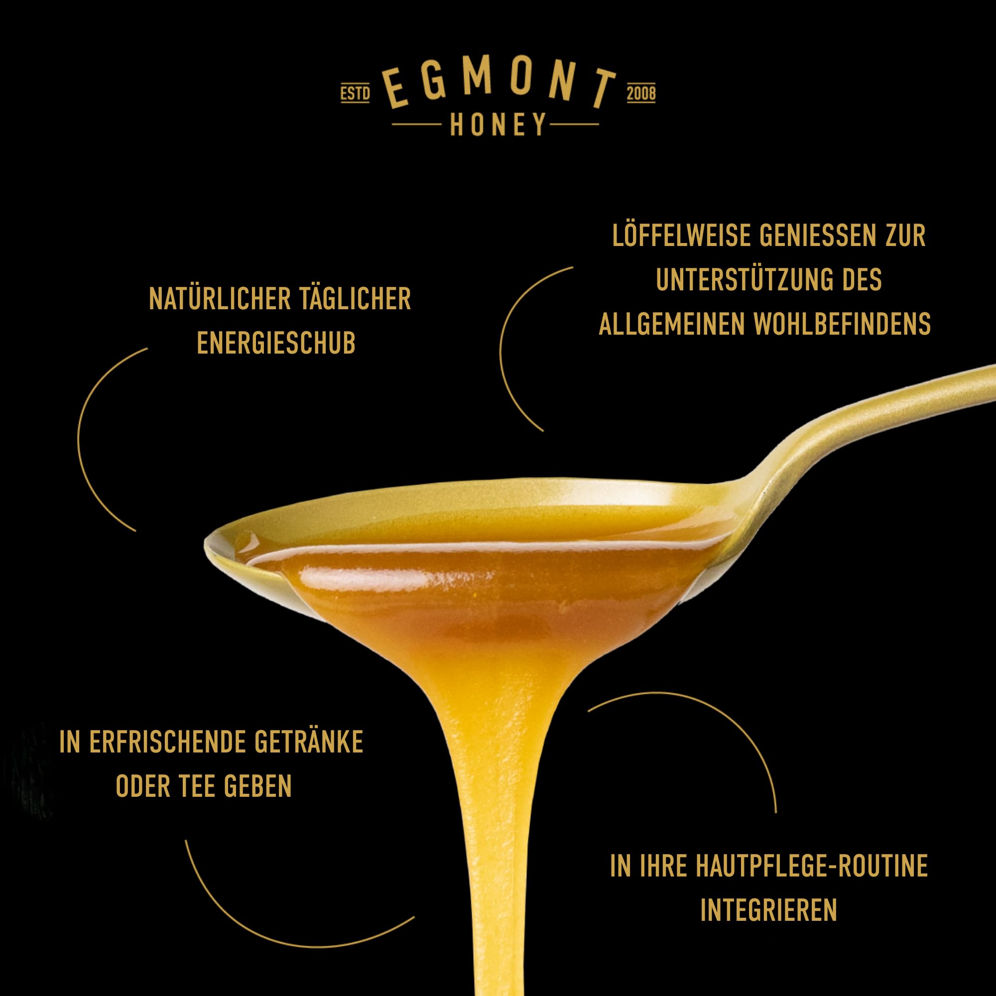 Egmont Honey Manuka Honig 1200+ MGO 25+ UMF | 250 g | 100% Reiner Manuka Honig aus Neuseeland, UMF-zertifiziert, Premium Qualität, Non-GMO, Koscher, Rückverfolgbar, Geschenkbox | Hohe Intensität | Roh & Nicht Pasteurisiert | UMF 25+ | Monofloral Premium-R