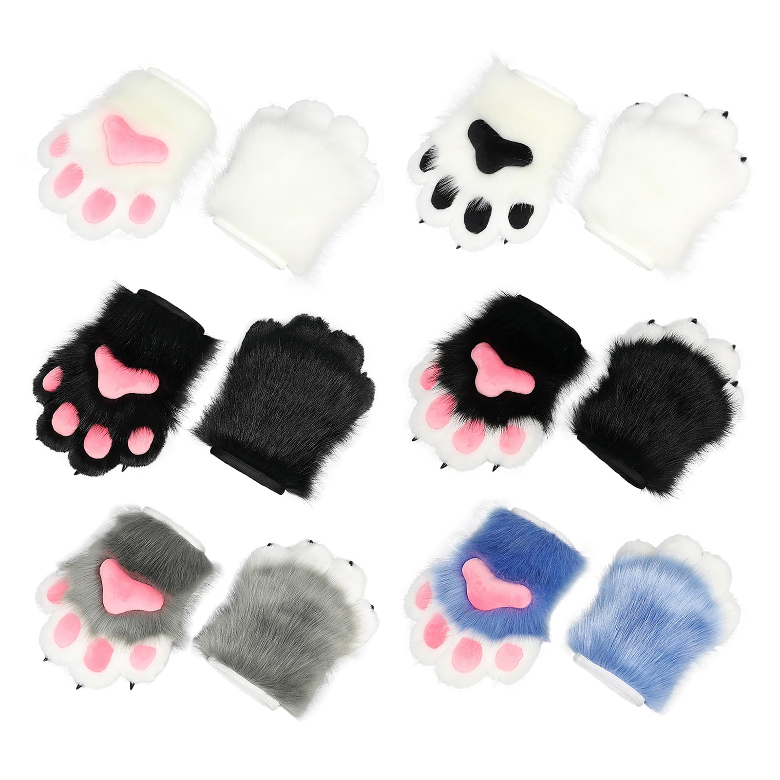 Belupai Urocze zwierzę rękawiczka Kot Wilk Pies łapa Pazury Furry Wilk Zimowy Fursuit Akcesoria dla Dorosłych Rekwizyty do Cosplay