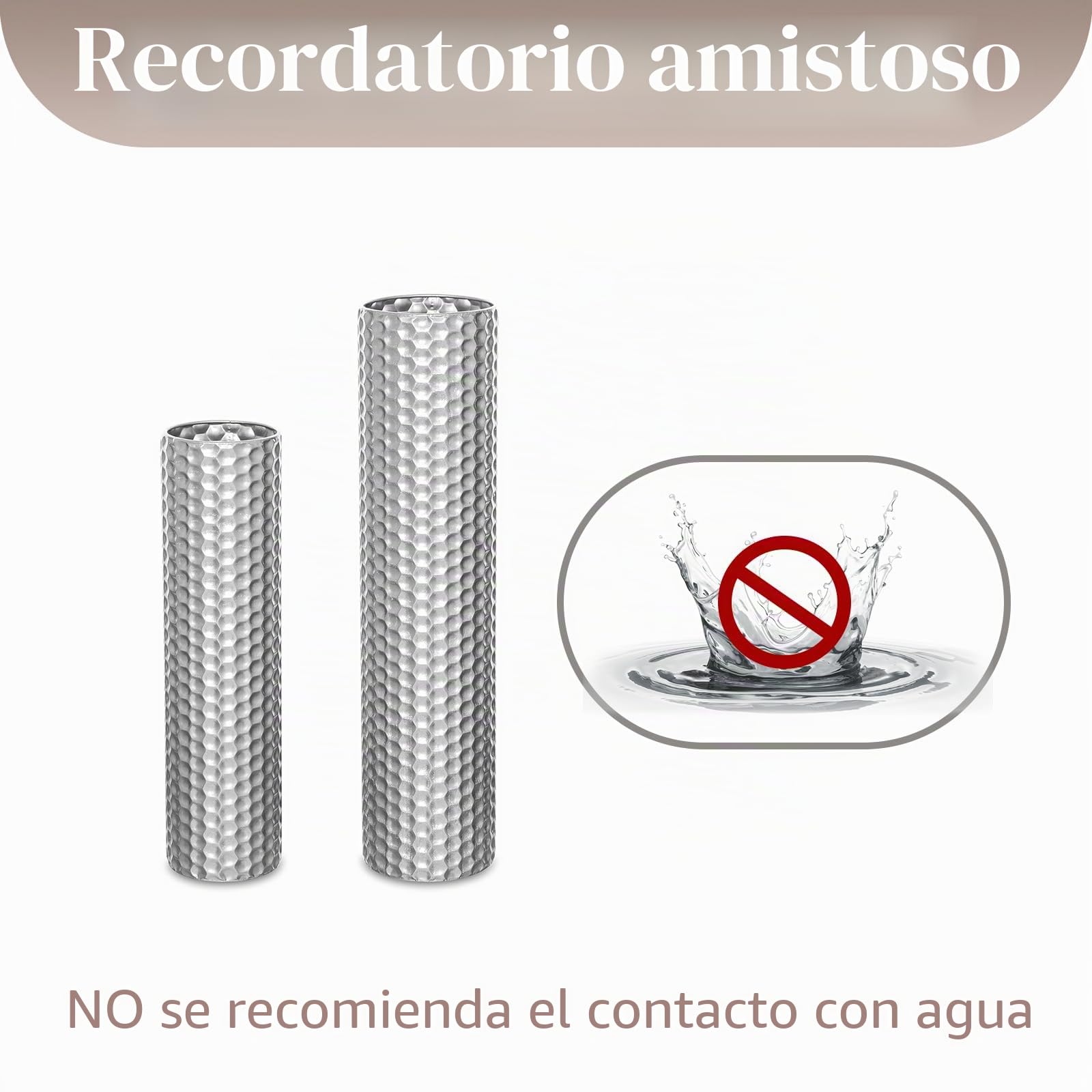 Sziqiqi Jarron de Suelo Alto Plateado: 70/55 cm Jarron Alto Suelo para Suelo Set of 2 para Hierba de Pampas Artificial - Jarrones Grandes para Suelo para Decoración de Salón Interior Pasillo Chimenea