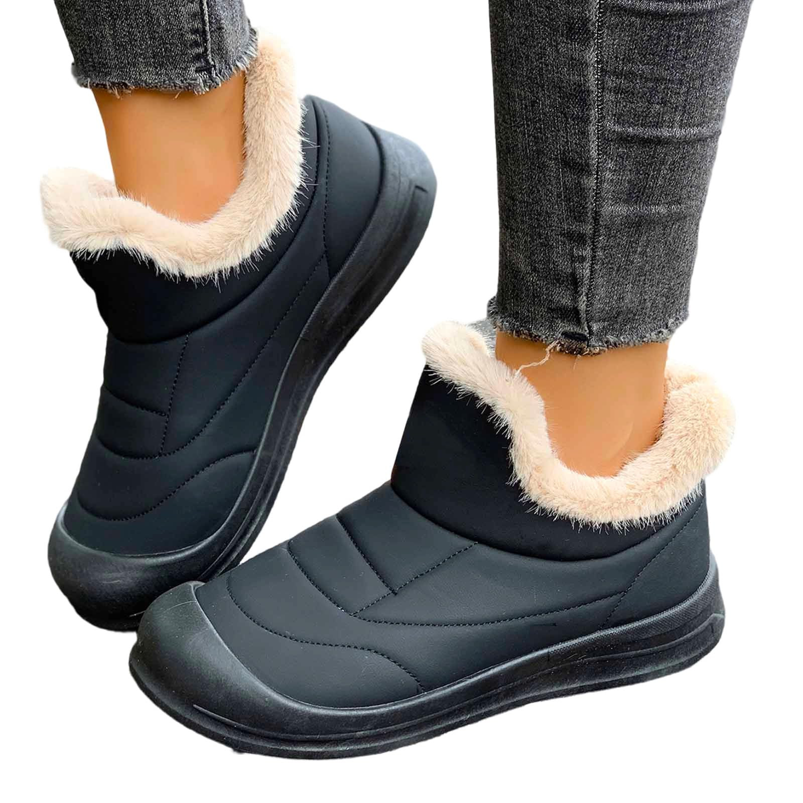 Apres Ski Femme Bottes De Neige Pour Bottines Hiver Chaussures Chaudes Après Botte Chaussure Randonnée Impermeable Bottine Grand Froid D'hiver Fourrées Boots Raquette Imperméable Raquettes À Adulte