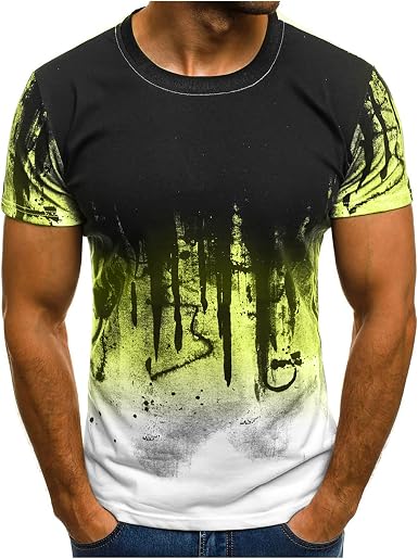 2022 Camiseta Hombre Verano Manga corta manga larga Impresión Moda Casual  T-shirt Blusas camisas Camiseta originales Cuello redondo suave básica  camiseta deportiva Tops Talla grande: Amazon.es: Ropa