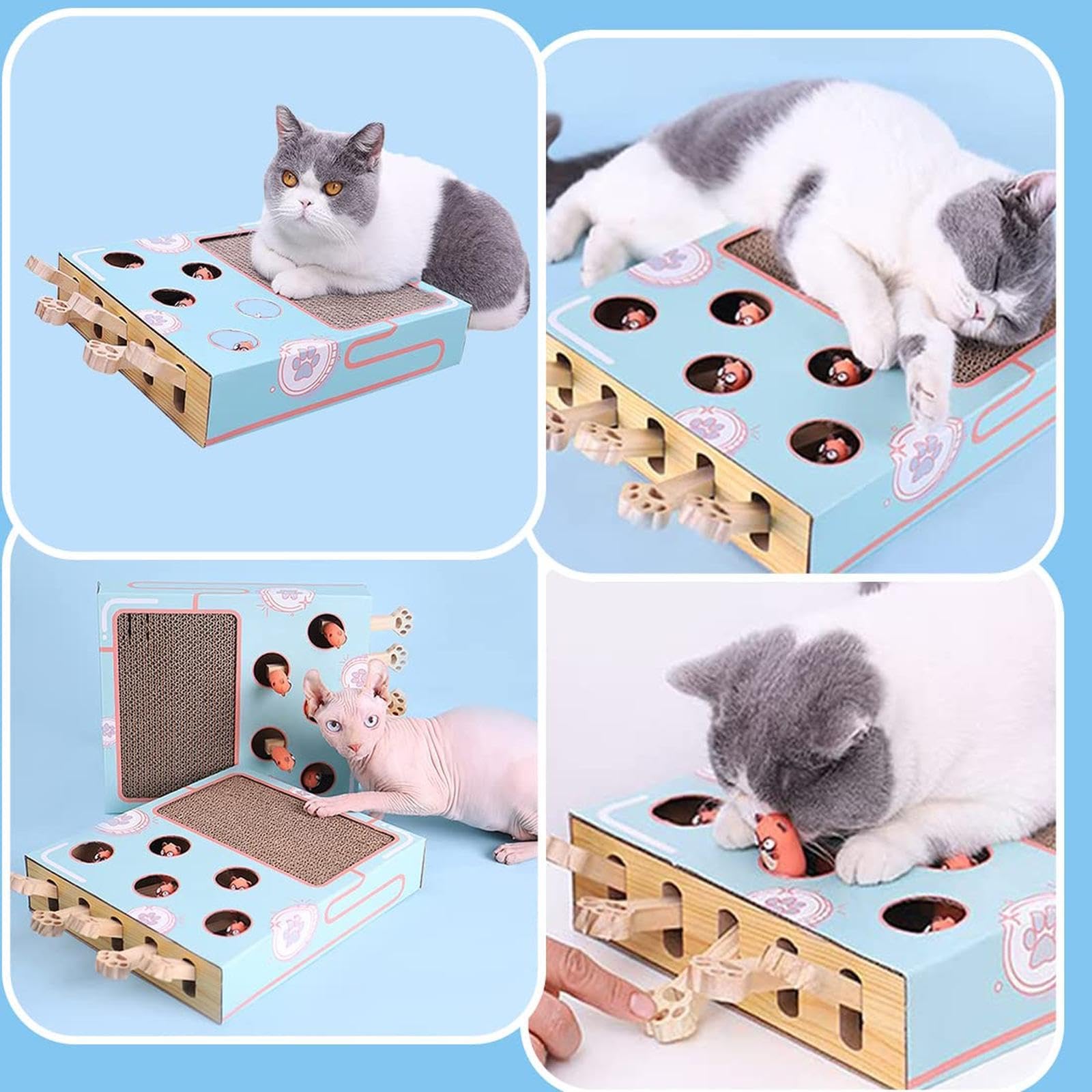 Amazon | 猫 モグラ叩き おもちゃ 猫 おもちゃ 爪とぎ つめとぎ