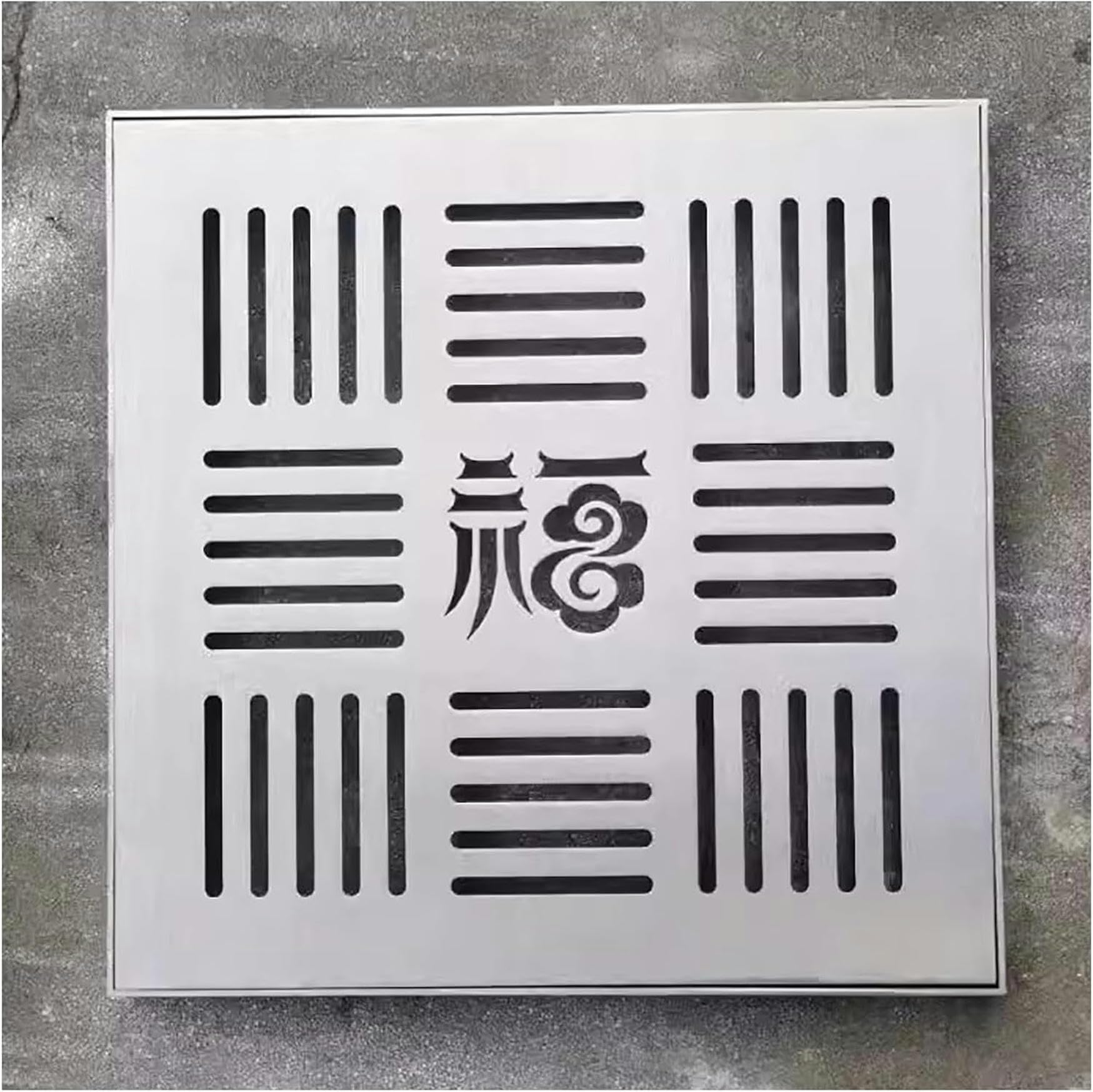 Couvercle de drainage carré fossé extérieur grille de drainage inox 304 600x300mm