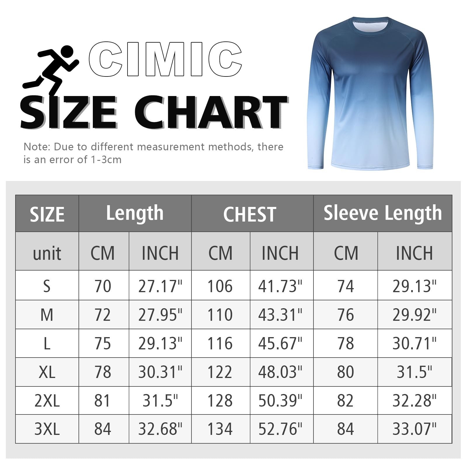 Cimic 3-Pack Rashguard UV Shirt Men, UPF 50+ UV Protection Swim Tshirt Quick Drying Breathable Sun Protection for Outdoor Surfing Running Top