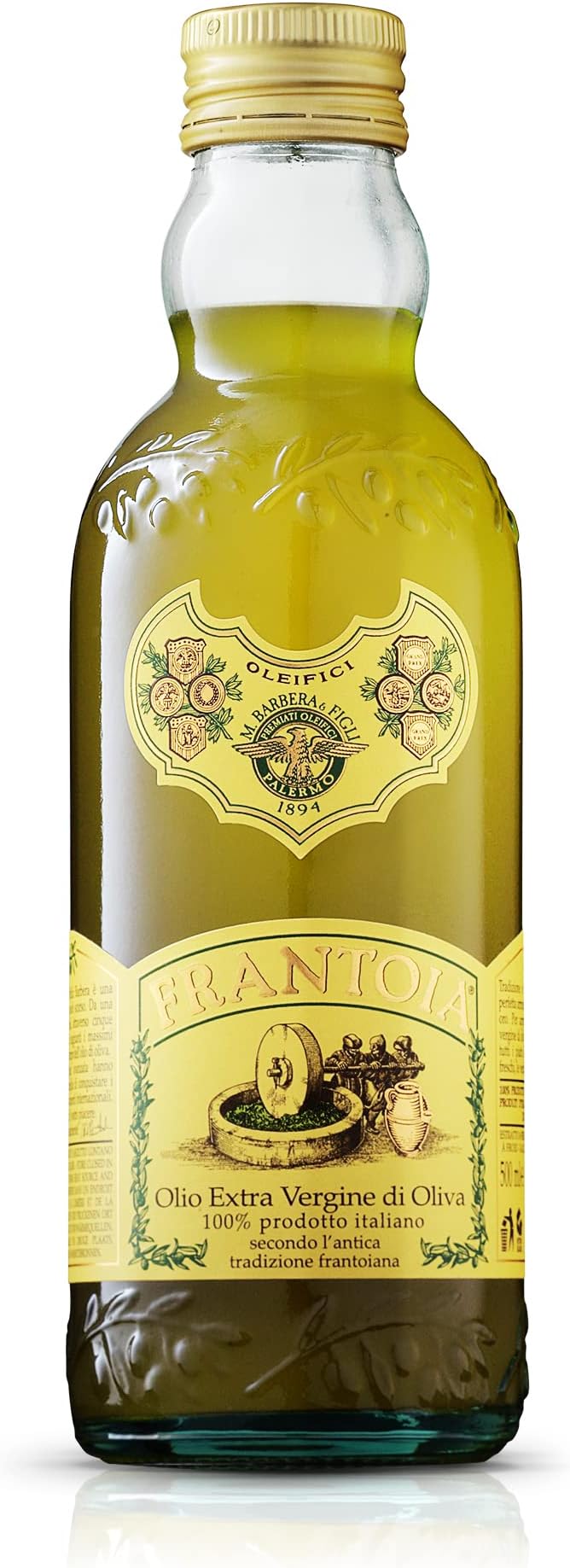 Frantoia Extra Virgin Olive Oil from Italy - Fruity, Unfiltered, Cold Extracted Authentic Sicilian Olive Oil - Fresh Harvest Imported Olive Oil From Italy (16.9 Fl Oz)