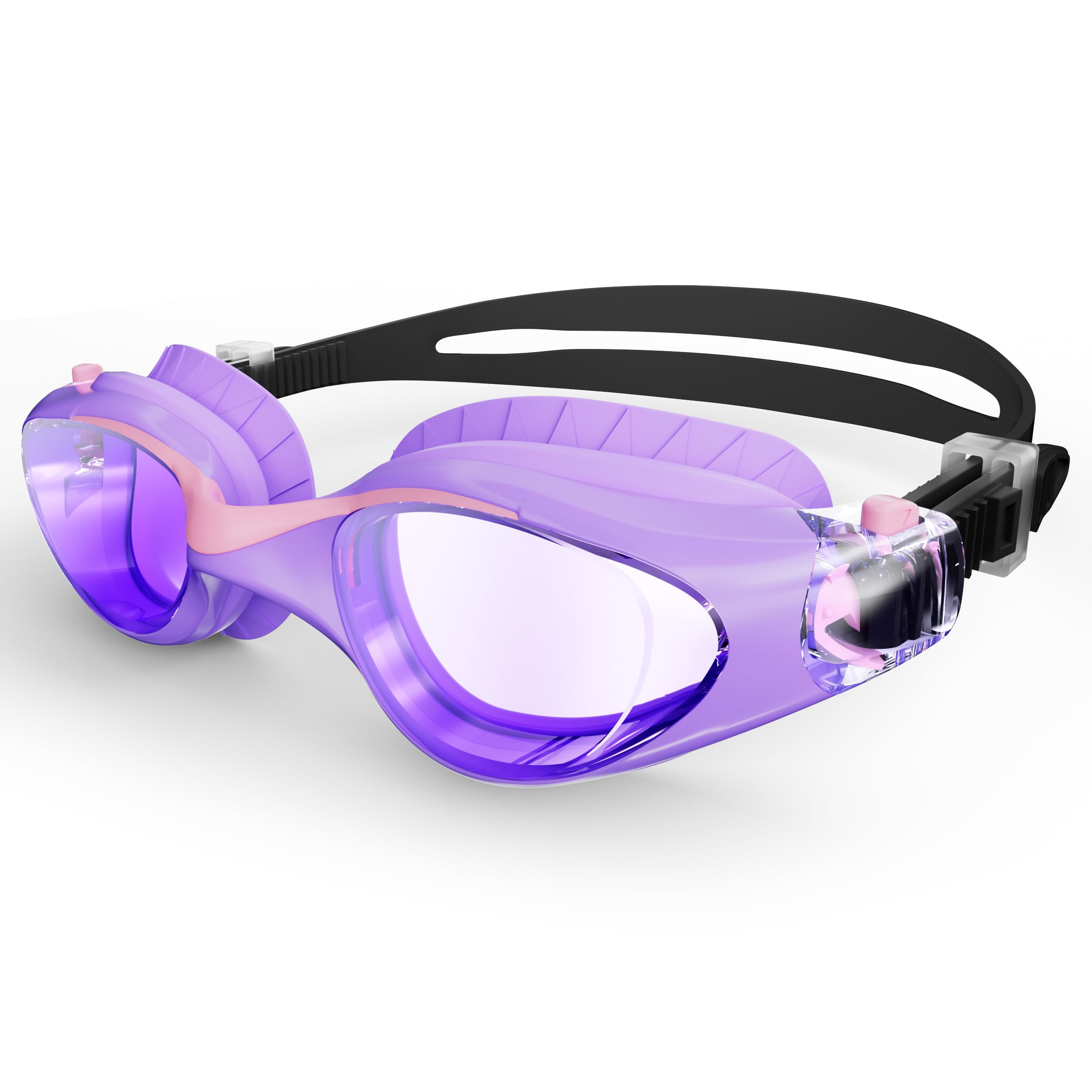HIGAHY Kids Swimming Goggles - Adjustable Anti Fog Swimming Goggles Kids 6-14 years, UV Resist Junior Swim Goggles, Wide Clear Vision and Anti-Leak for Boys Girls