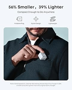 Anker Nano 45W Type C Charger Fast Charging, Compact and Foldable Plug USB C Charger Block for iPhone 17/16 Series, MacBook, Pixel 9, iPad, Samsung Galaxy S25 Ultra / S24 Series (6 ft Cable Included)