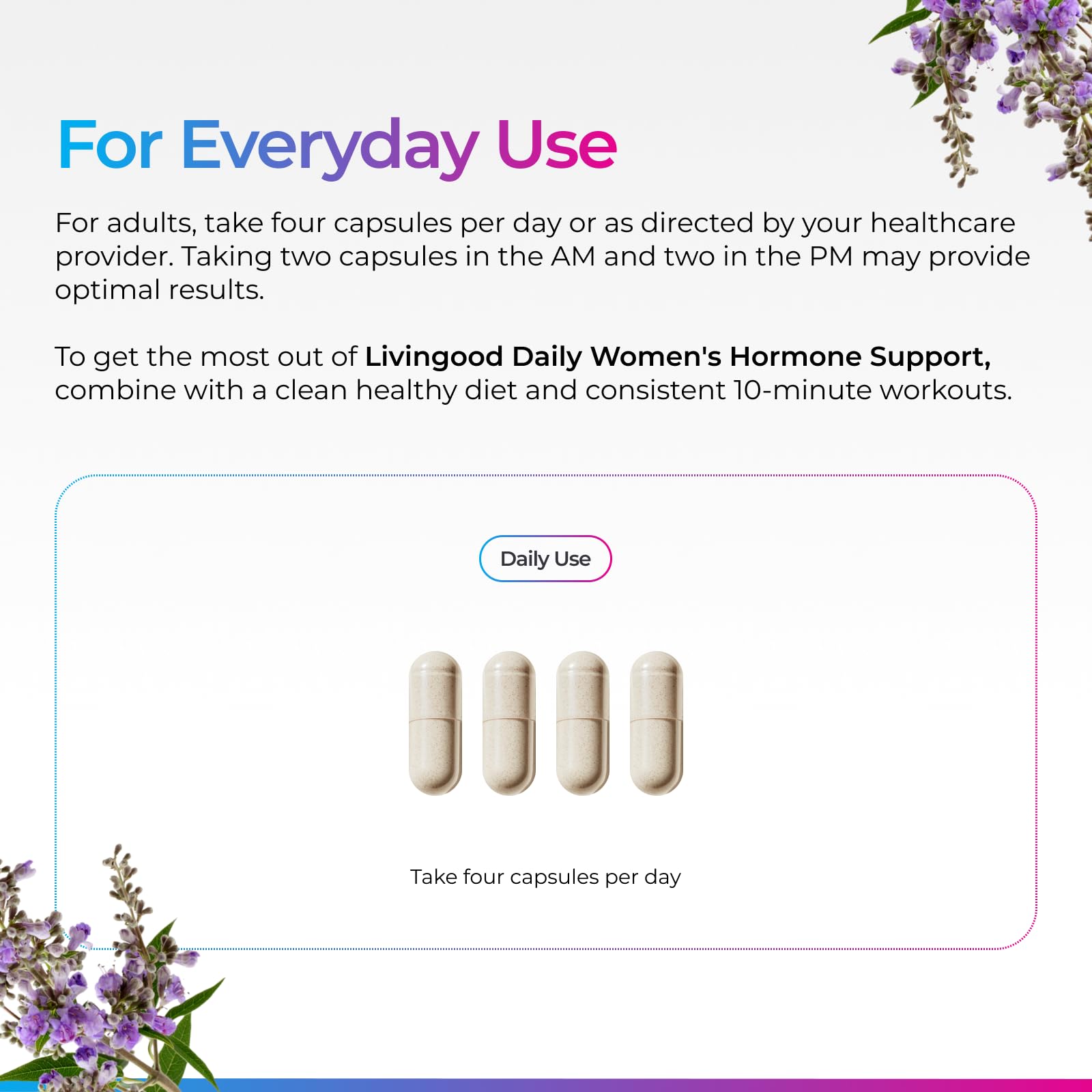 Livingood Daily Women's Hormone Supplement, Menopause Support, 120 Capsules — Amazon image 6