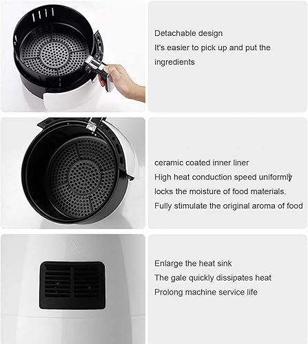 Miniatura 6 de 6.5L Sin Aceite Hogar Inteligente Multifunción Freidora Eléctrica Freidora De Aire De Gran Capacidad Sin Aceite Máquina De Papas Fritas Sin Humo