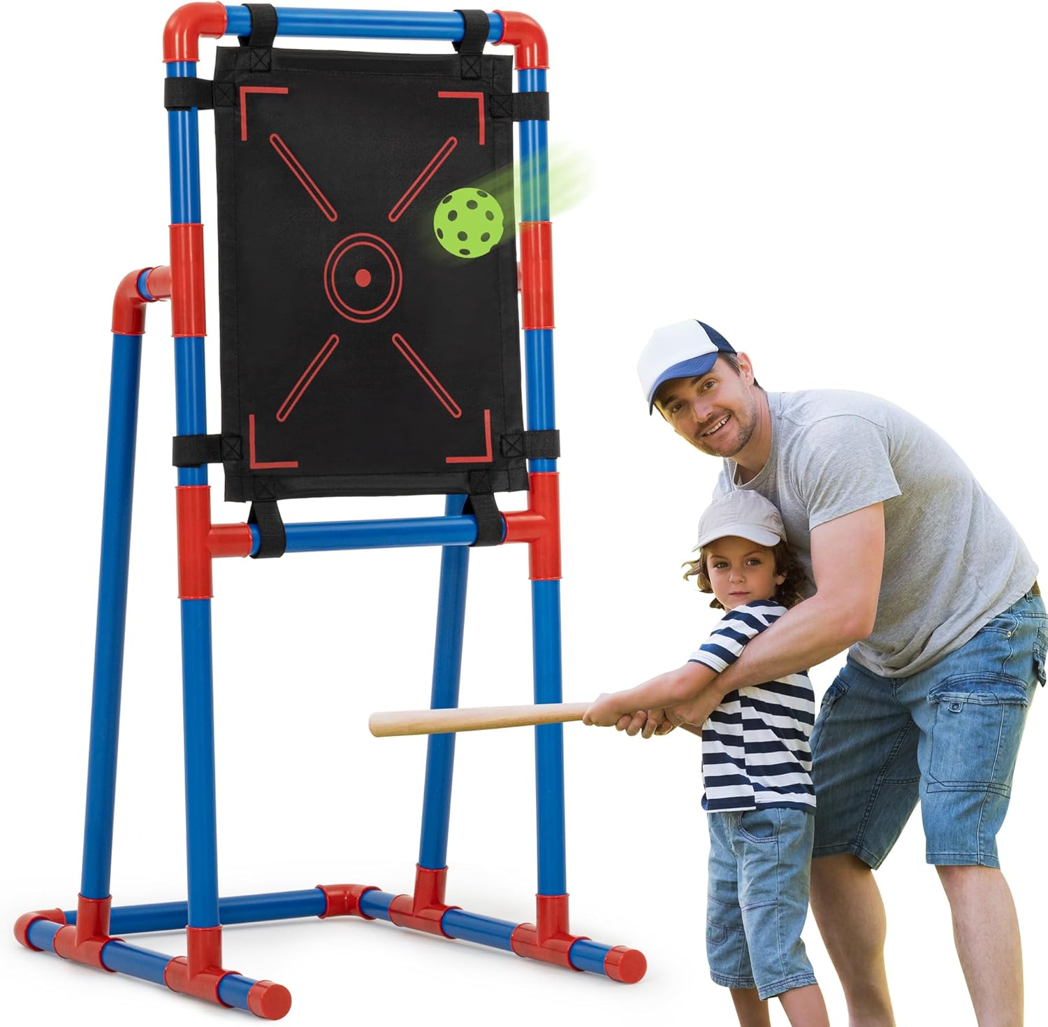 ropoda Pitching Training Strike Zone Target Compatible with Wiffle Balls, Blitzballs and Plastic Baseballs. Set Up and Assemble Easily for Kids and Adult. Fun Outdoor Games with Friends and Family