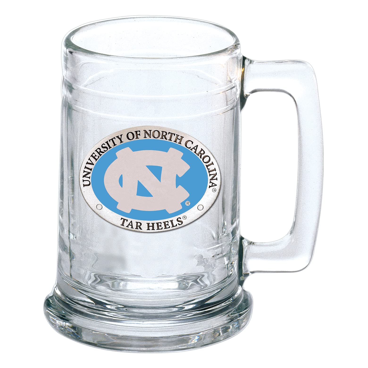 Heritage Pewter North Carolina Beer Stein Glass | 15 Ounce German-Style Beer Glass | Intricately Crafted Metal Pewter Alma Mater Inlay