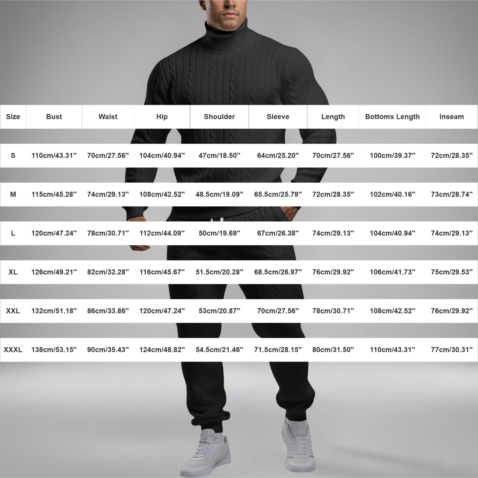 Herren 2 Pcs Jacquard Sweatsuit Freizeitanzug Outfits Rundhals Langarmhemd Sweatshirt & Joggers Sweatpants Set Einfarbig Jogginganzug
