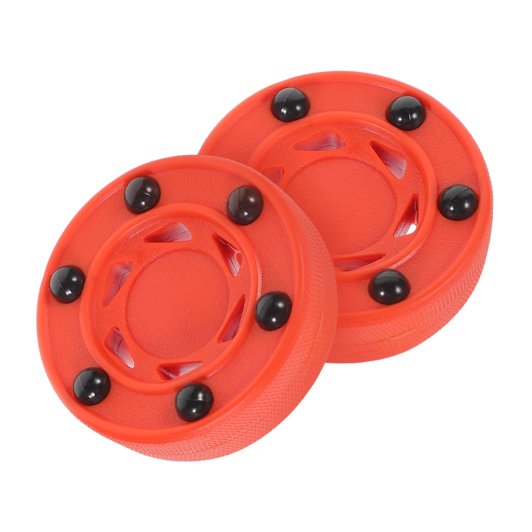 TOYANDONA 2 Discos de Hockey en Línea para Entrenamiento, Pelota de Hockey Callejero Ligera de Nylon y PVC, Alta Velocidad y Estabilidad para Patinaje sobre Concreto Liso