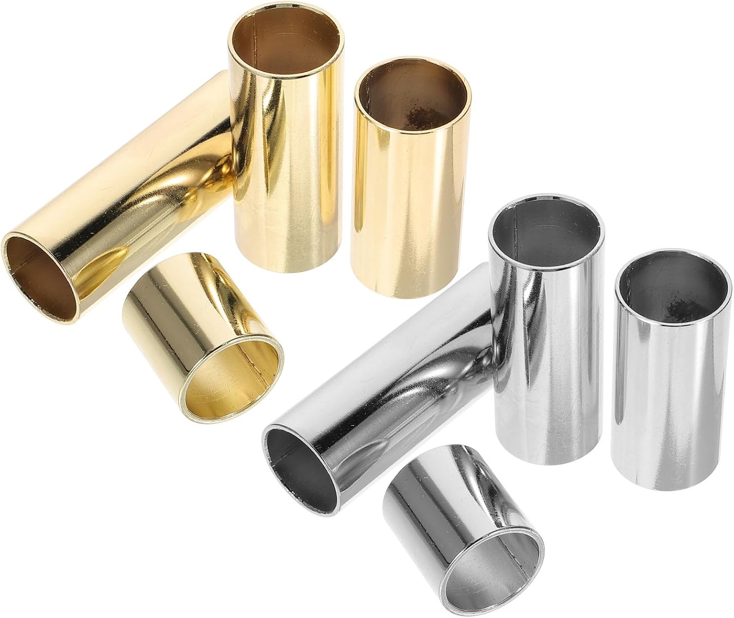 Stainless Steel Guitar Slide Kit 8pcs for Acoustic and Electric Guitar