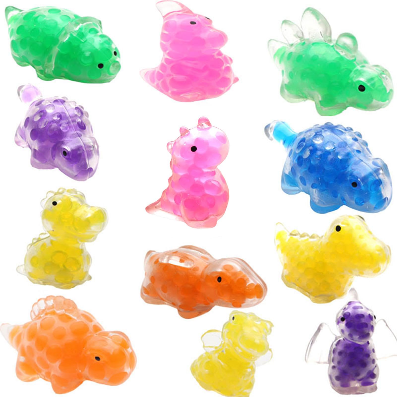 1PCS Decompression Toy Bright Colors Relieve Stress Smooth Edge Clear Texture Dinosaur Pinch Toy Kids Toy Random Color