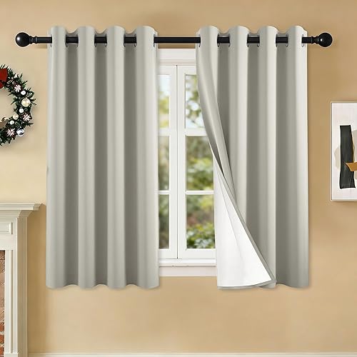 Miniatura 79 de Cortinas 100% opacas de 84 pulgadas de largo para dormitorio, sala de estar, cortinas de oscurecimiento de habitación con aislamiento térmico con