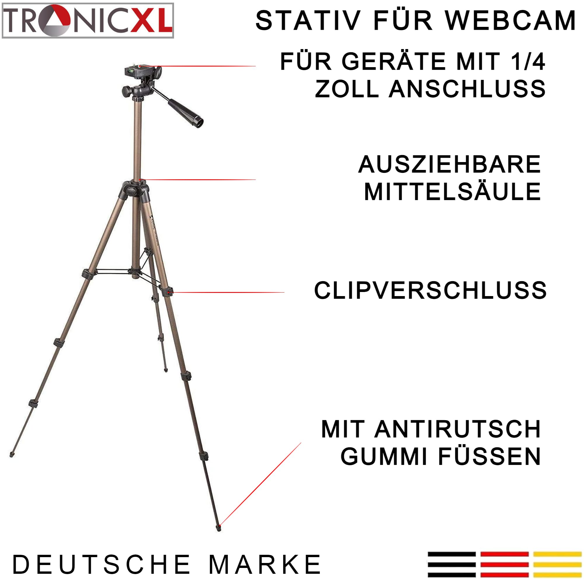 TronicXL Tripod Stativ Für Webcam Logitech C920 Brio 4K C925e C922x C922 C930e Kamerastativ S0b7c0l4 TronicXL Tripod Stativ Für Webcam Logitech C920 Brio 4K C925e C922x C922 C930e Kamerastativ S0b7c0l4