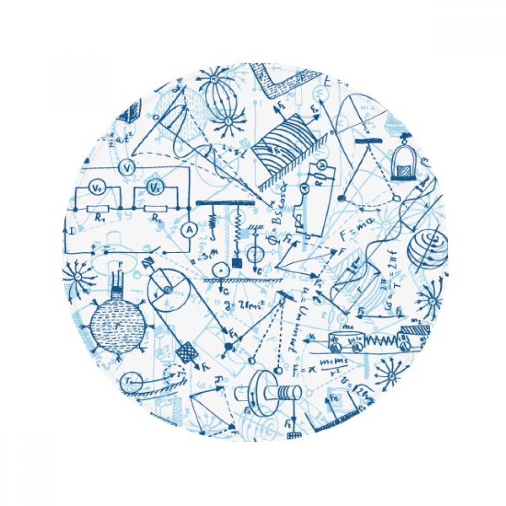 Tapis pet mécanique bleu 50cm tapis de sol antidérapant rond salle de bain cuisine multicolore