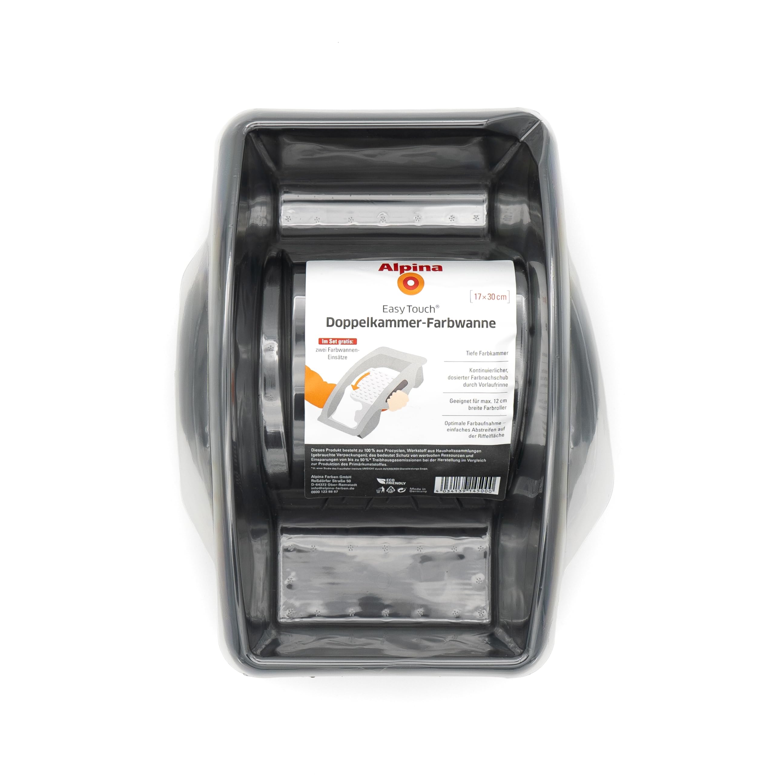 Alpina WPC Pflege-Öl Grau – inkl. EasyTouch Farbwanne & 2 Einsätze – 2,5 L
