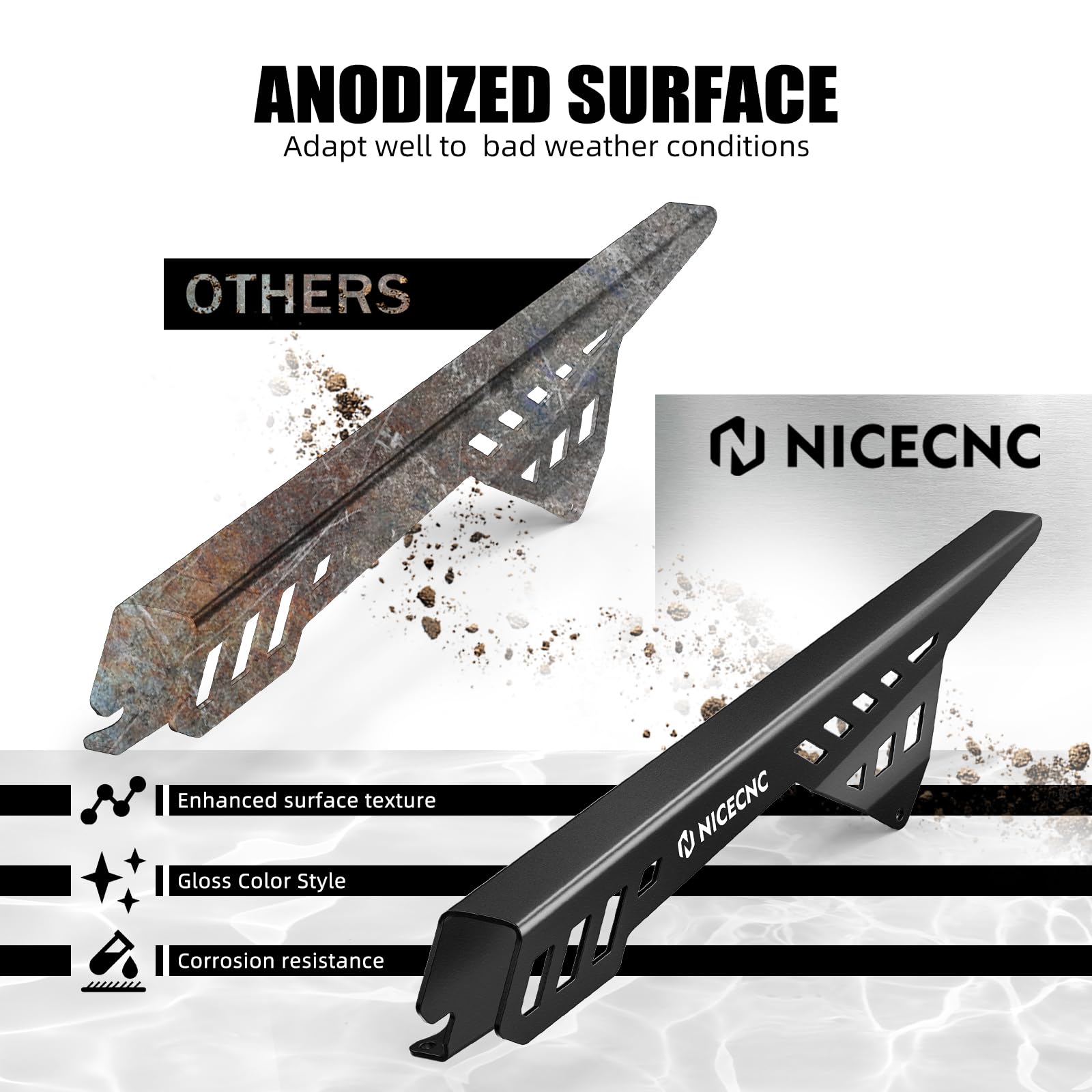 NICECNC Paracatena posteriore nero compatibile con Yamaha XTZ 700/Tenere 700 2019 2020 2021 2022 2023 2024 Compatibile con Tenere 700 Rally Edition 2020 2021 2022 2023 2024 Vedi montaggio