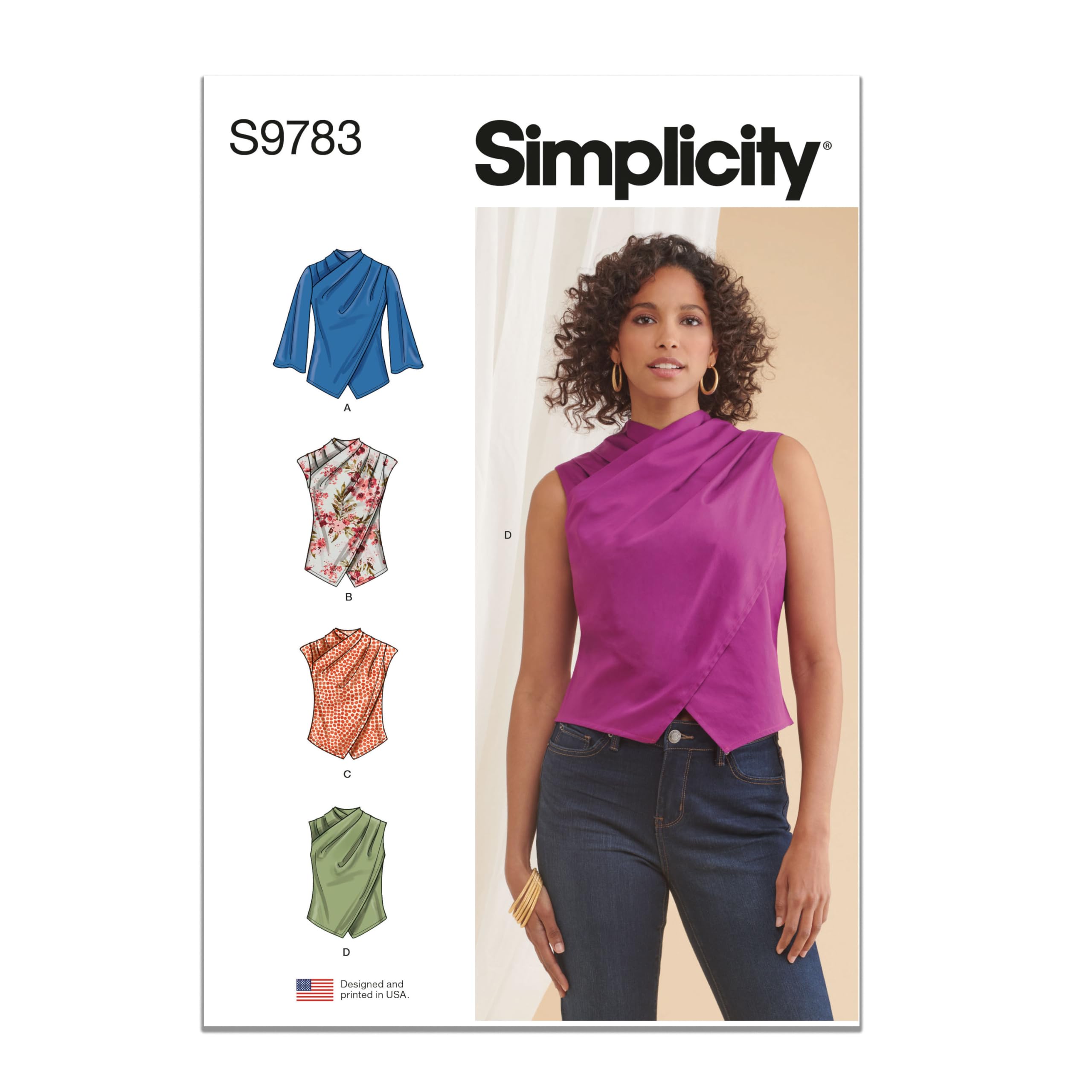 Amazon.com: Simplicity Misses' Tops Sewing Pattern Packet, Design
