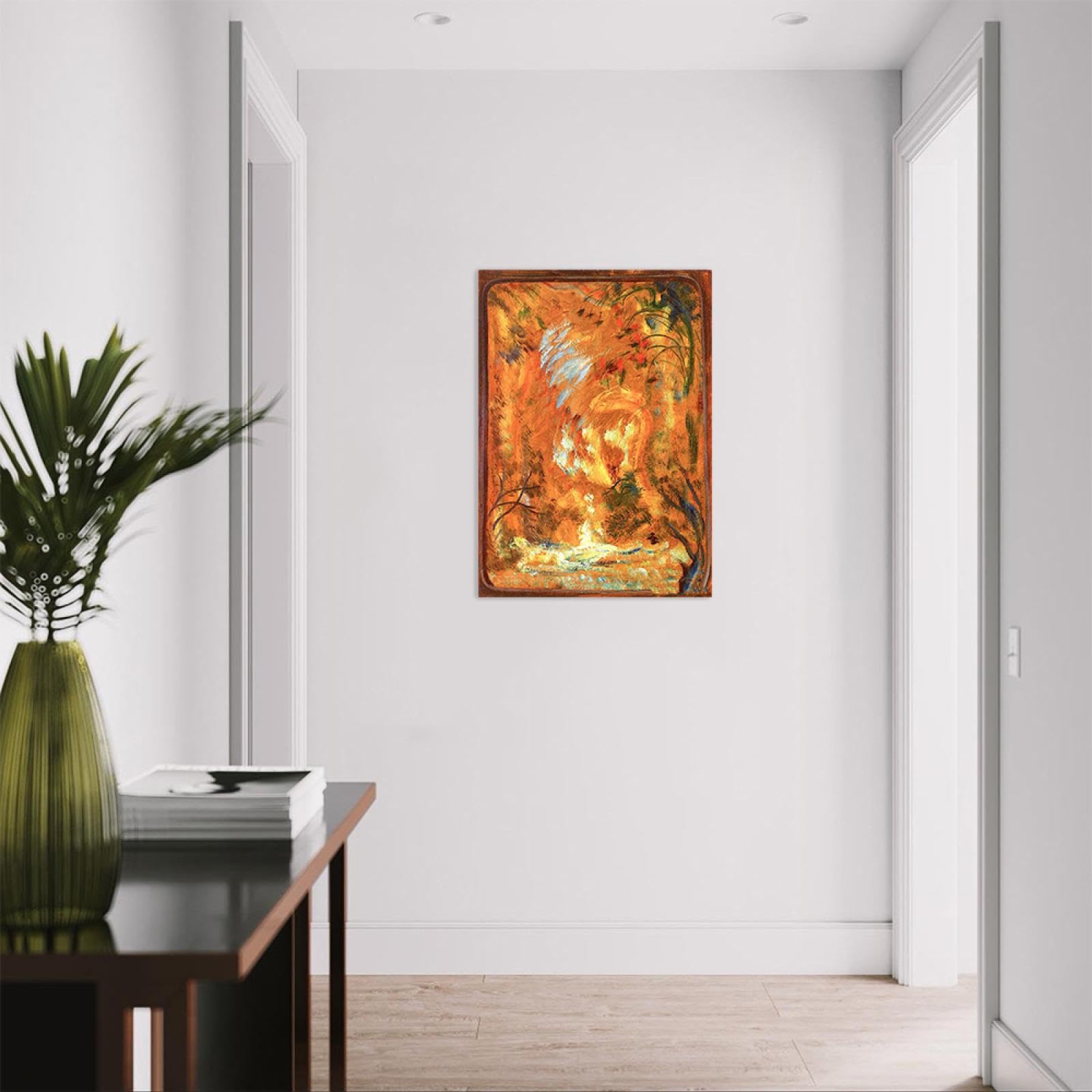 JZSDGB Wydruk na płótnie sztuka ścienna słynny obraz reprodukcja - 'the city rises by Umberto Boccioni wydruki i plakaty - abstrakcyjne płótno sztuka ścienna obrazy wystrój domu 20 x 34 cm (8 x 13
