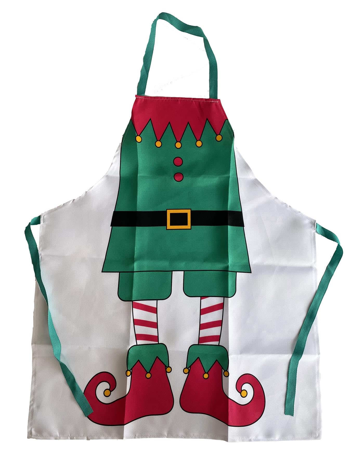 Christmas Apron Elf Costume 70x85cm – Holiday Kitchen Chef Adult Apron for Cooking, Baking, Entertaining Funny Accessories