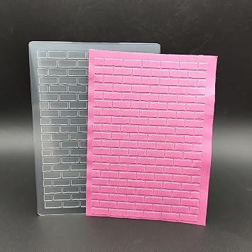 Plastic Embossing Folder A6 Size Christmas Brick wall Paper Crafts Plastic Textured Impressions for Card Making Scrapbooking