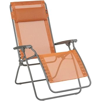 Lafuma Mobile Zero Gravity Lounger Garden RClip Batyline  ISO Orange Clementine LFM4020_9949
