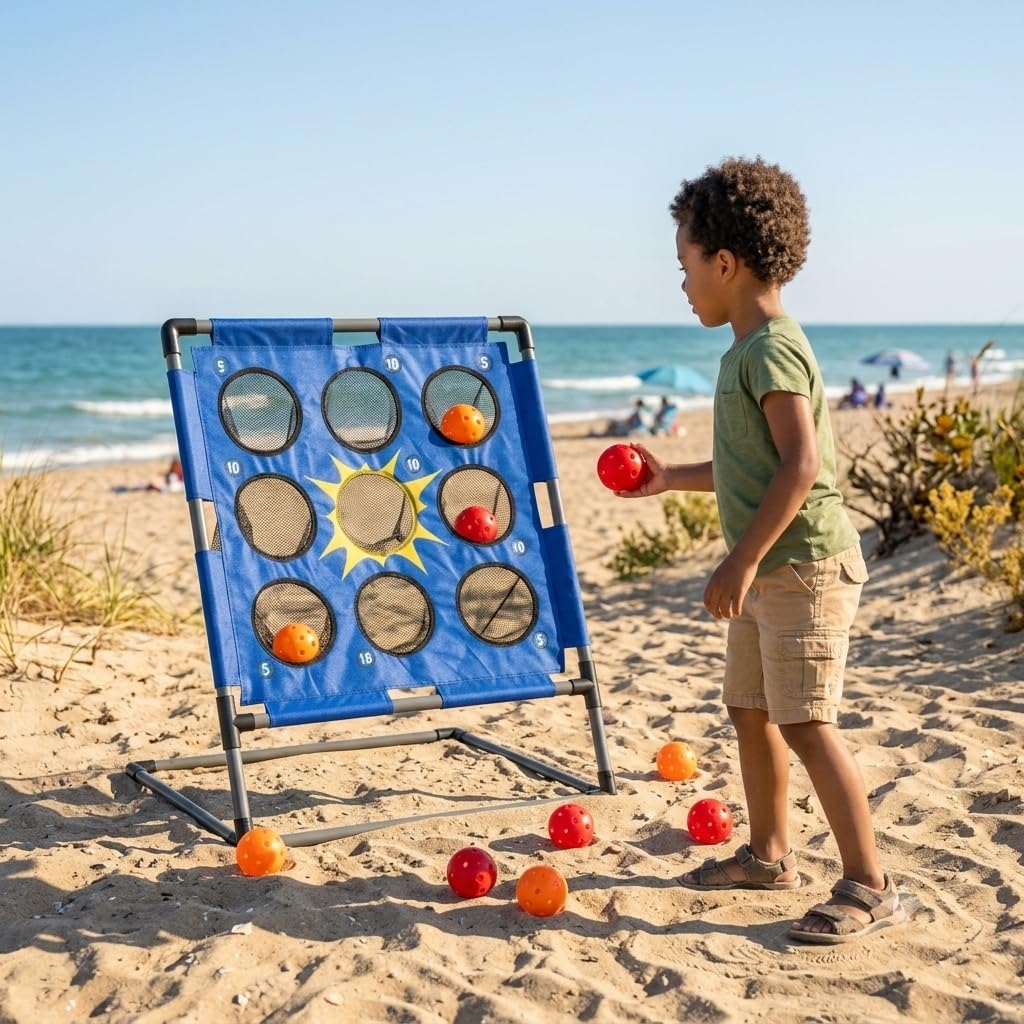Bolimo Pro Wurfspiel für Kinder und Erwachsene, Ballspiel/Wurfspiel Indoor und Outdoor, Wurfspiel mit Zielscheibe für Garten, Park, Camping