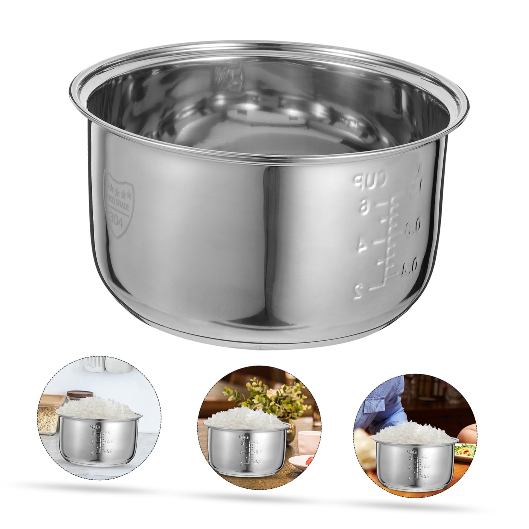 TOPBATHY Doublure de cuiseur à riz pot intérieur cuiseur cuve de rice cooker le pot intérieur du riz Pot intérieur non strict récipient de cuisson antiadhésif bol intérieur du cuiseur à riz