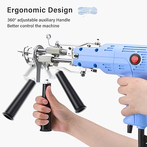 Miniatura 3 de Kit de iniciación de pistola de acolchonamiento de alfombras con recortadora de alfombras, kit de fabricación de alfombras de pelo y bucle con