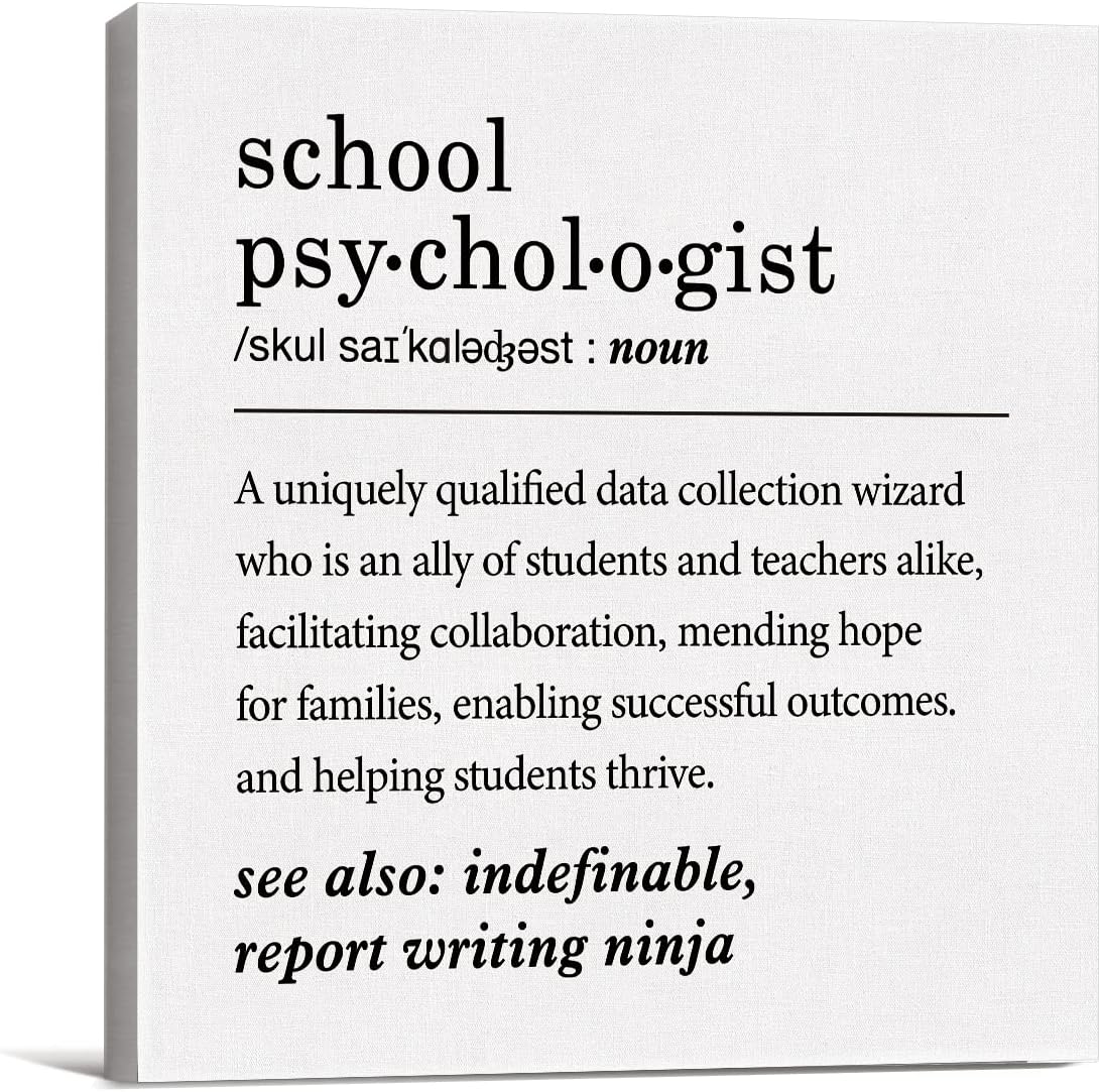 School Psychologist Definition Canvas Wall Art School