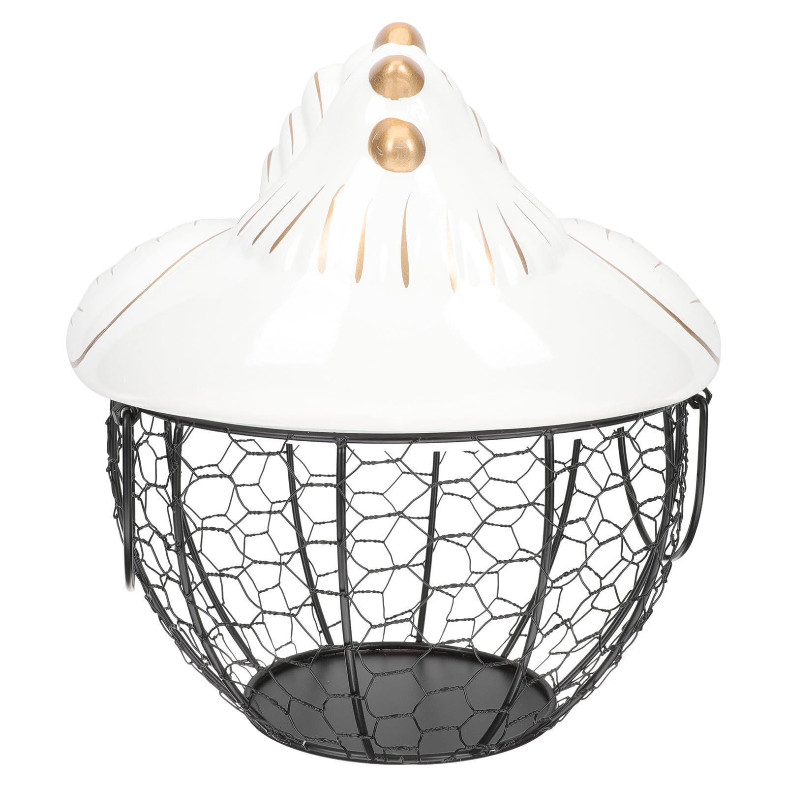 Cesta de huevos portátil de gran capacidad con diseño de gallina