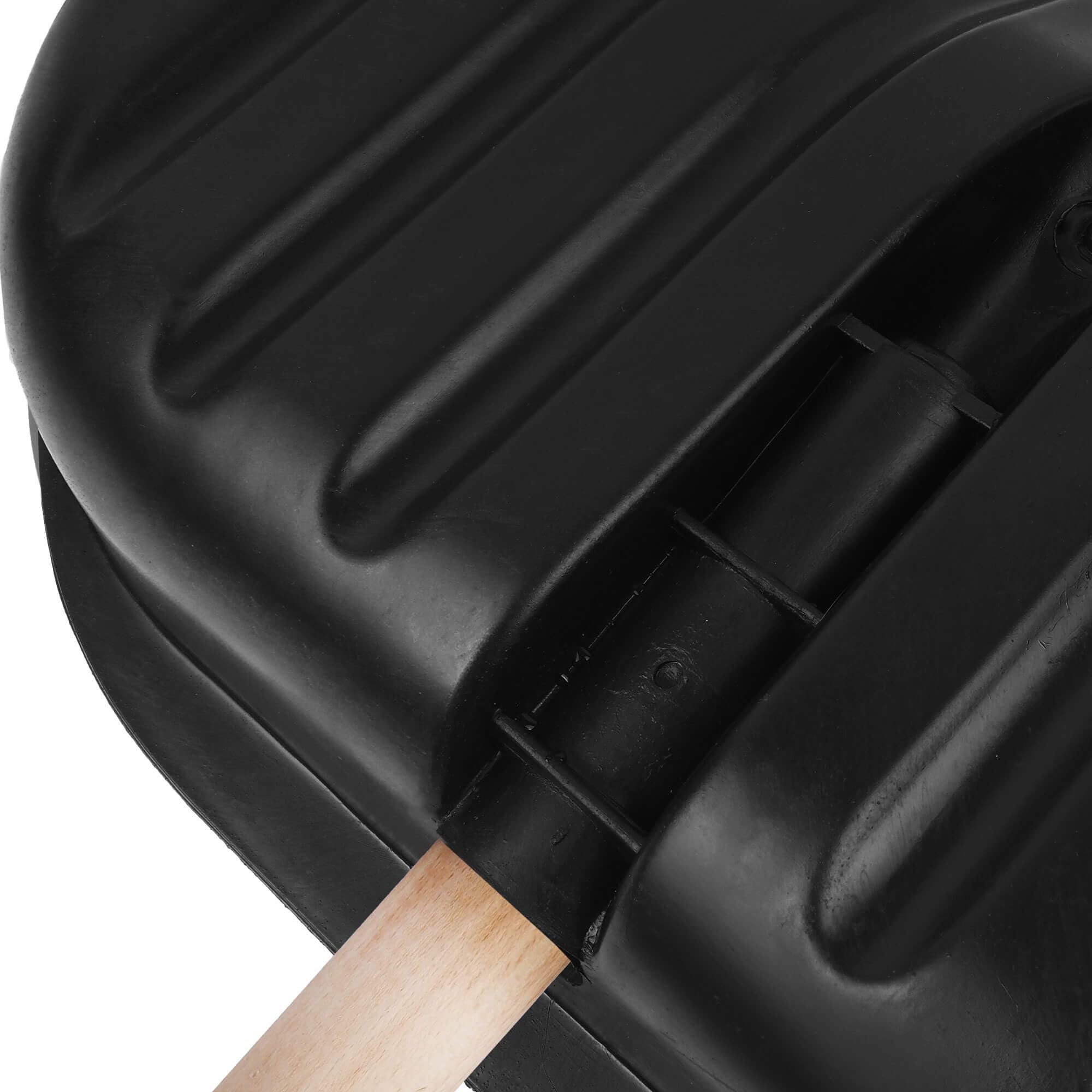 2X Schneeschaufel Kunstoffschaufel mit Holzstiel Schneeräumer für kleine und große Schneemengen Robust Schaufel für den Haushalt Hohe Quality Haushaltsschaufel Schnelle Schneeräumung
