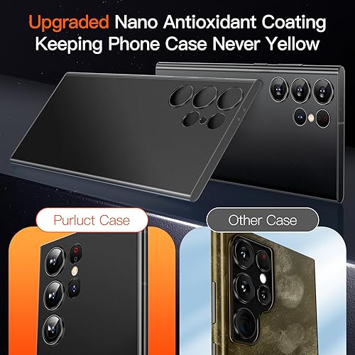 Miniatura 3 de Purluct Funda delgada diseñada para Samsung Galaxy S24 Ultra, diseño delgado con acabado mate, antihuellas dactilares y no se pone amarilleo, con