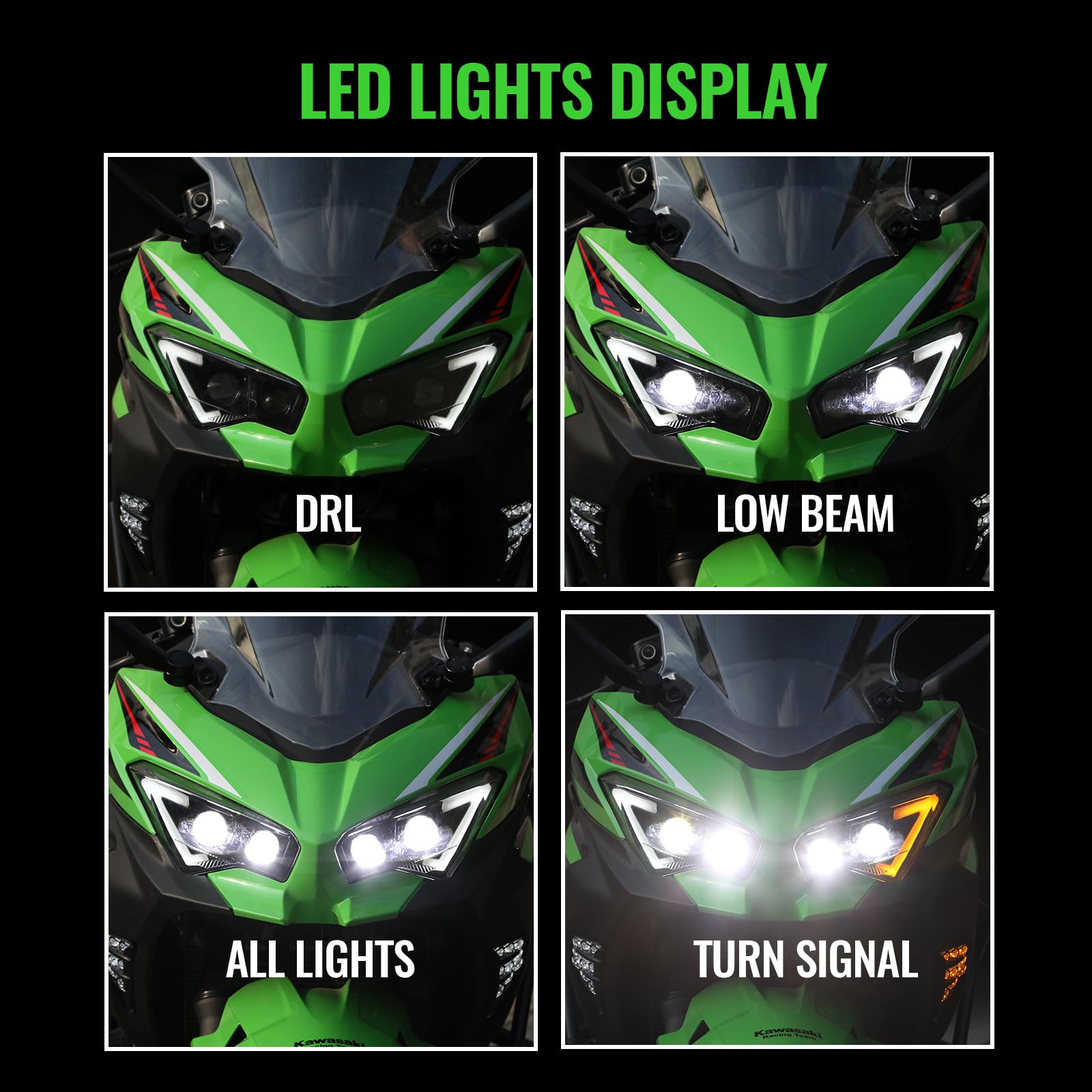 Amazon.com: LED Headlight Turn Signal for Ninja 400, Motorcycle